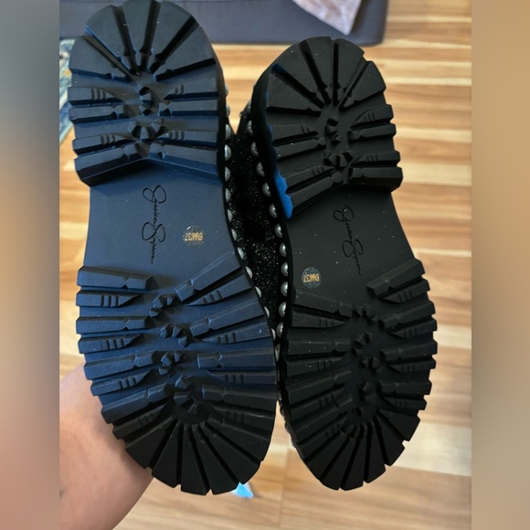 Jessica Simpson Eilir Sparkly Studded Combat Boot Size 6.5 New - Picture 6 of 7